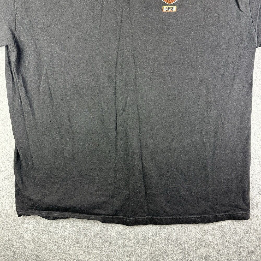Harley Davidson Shirt Mens XL Black Honolulu Hawaii Tiki Motorcycle Adult Tee - Picture 9 of 14